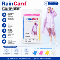 2 Rain Cards + 1 Pair Waterproof Silicone Shoe Covers Combo Pack