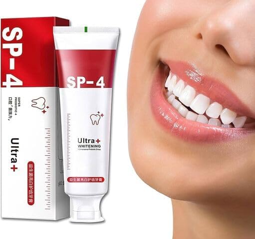 SP 4 Ultra+ Whitening Toothpaste, Teeth Cleaner, Advanced Whitening Formula for Stain Removal-30gm