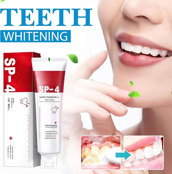 SP 4 Ultra+ Whitening Toothpaste, Teeth Cleaner, Advanced Whitening Formula for Stain Removal-30gm