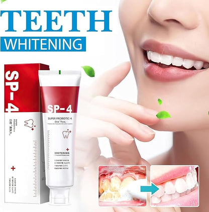 SP 4 Ultra+ Whitening Toothpaste, Teeth Cleaner, Advanced Whitening Formula for Stain Removal-30gm