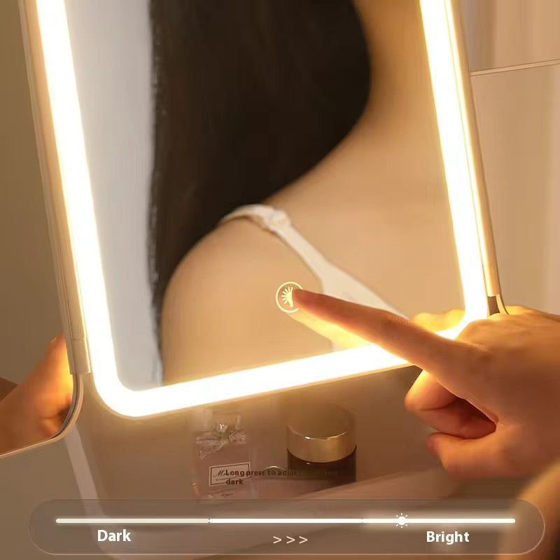 2-in-1 LED Vanity Makeup Mirror with Storage Base
