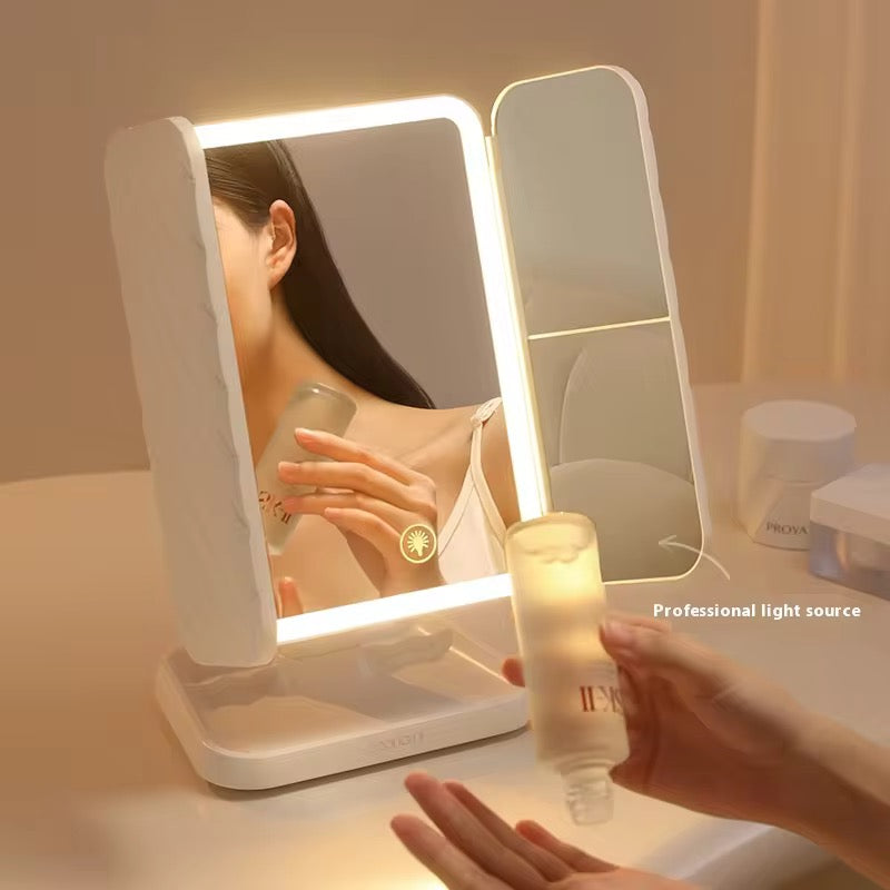 2-in-1 LED Vanity Makeup Mirror with Storage Base