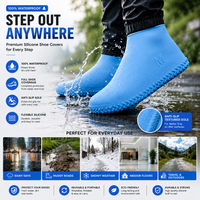 Waterproof Silicone Shoe Cover | Reusable Anti-Slip Rain Shoe Protector | Full Shoe Coverage for Rain, Mud & Travel
